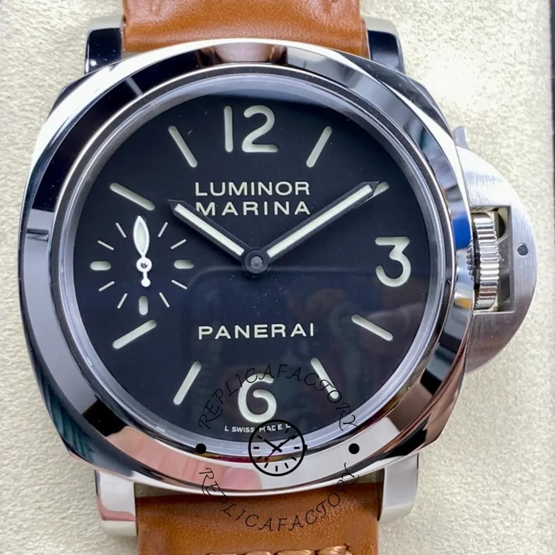 Panerai Luminor Marina PAM00111 1:1 Clone Black Dial 44mm 904L Stainless Steel — view 1