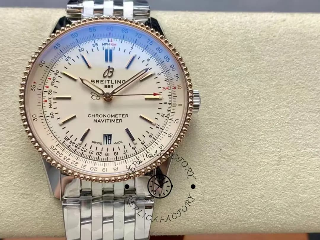 Breitling Navitimer 1:1 Clone Automatic 41 U17326211G1A1 Silver Dial Watch — view 1