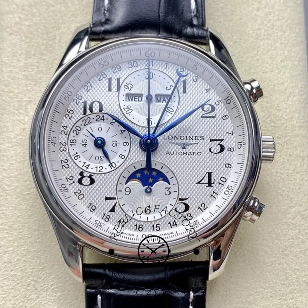 Longines L2.673.4.78.3 Master Collection Replica Moonphase Chronograph Arabic 40 — view 1
