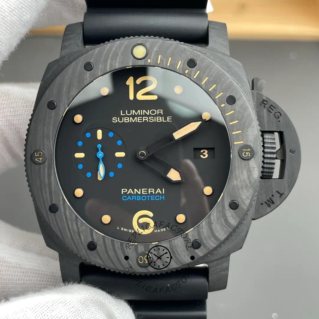 Panerai Luminor Submersible PAM00616 Replica 47 3 Days Automatic Carbotech Black Men's Watch — view 1