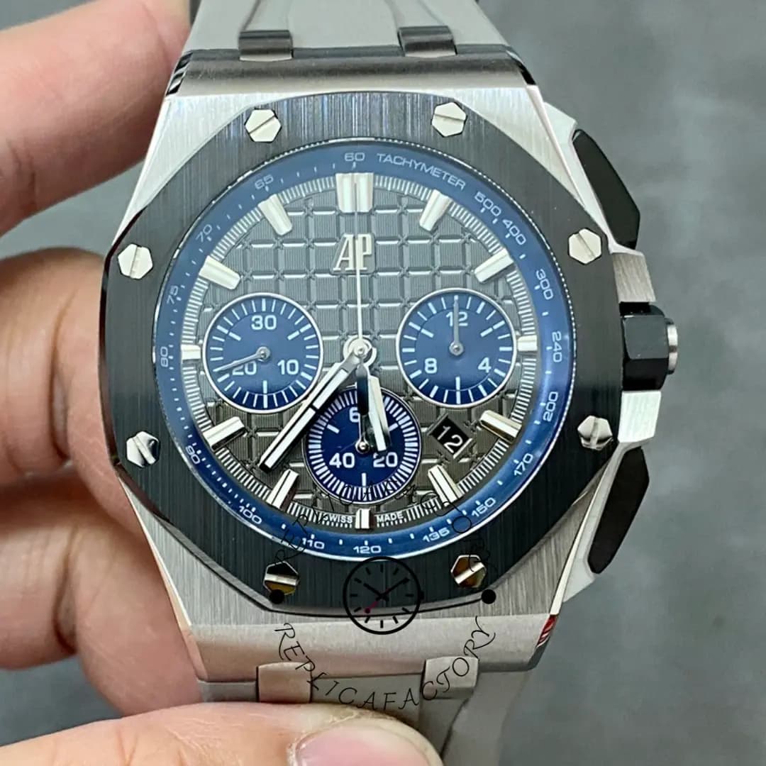 AP 26420IO.OO.A009CA.01 1:1 Clone Royal Oak Offshore Chronograph Titanium Grey Rubber — view 1