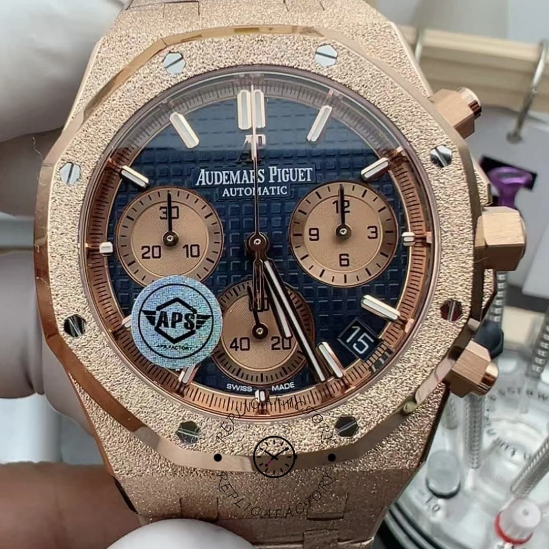 AP Royal Oak 26239OR.GG.1224OR.01 Chronograph 41 Replica Frosted Rose Gold — view 1