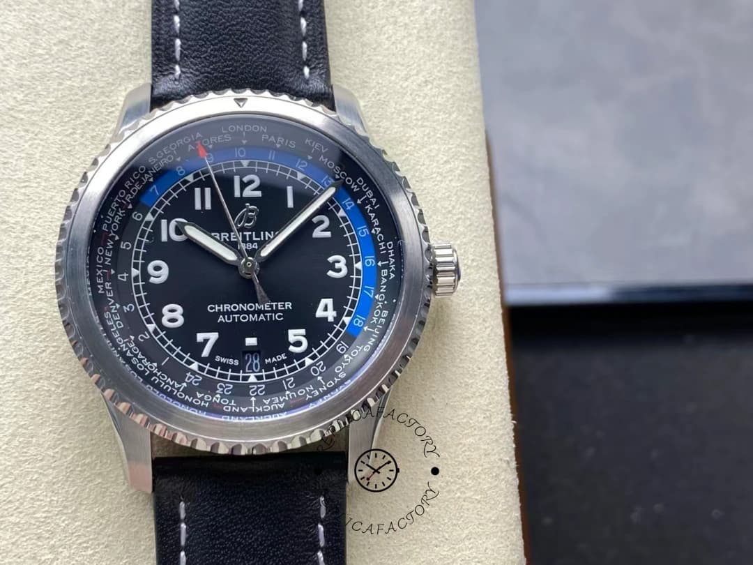 Breitling Aviator 8 B35 Automatic Unitime 43 AB3521U41B1P1 Replica City Ring — view 1