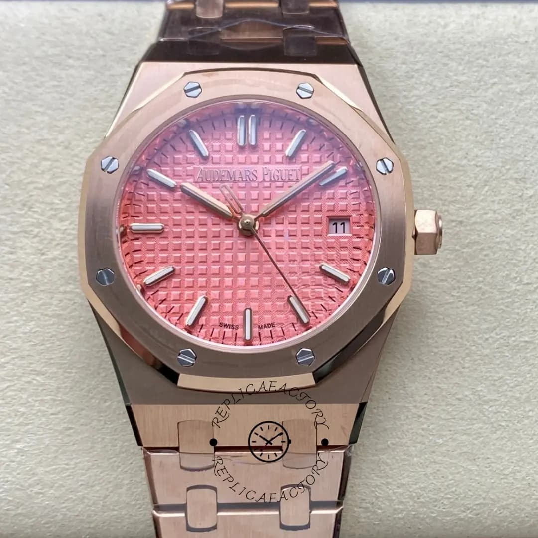 AP Royal Oak Selfwinding 34mm 77450OR.OO.1361OR.01 Pink Dial 1:1 Clone — view 1
