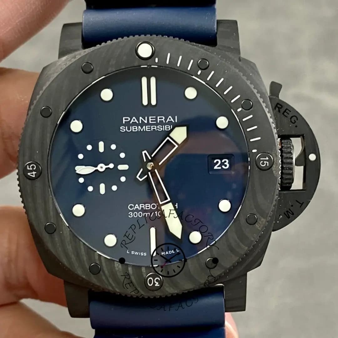1:1 Clone Panerai PAM01232 Submersible QuarantaQuattro Carbotech Blu Abisso — view 1