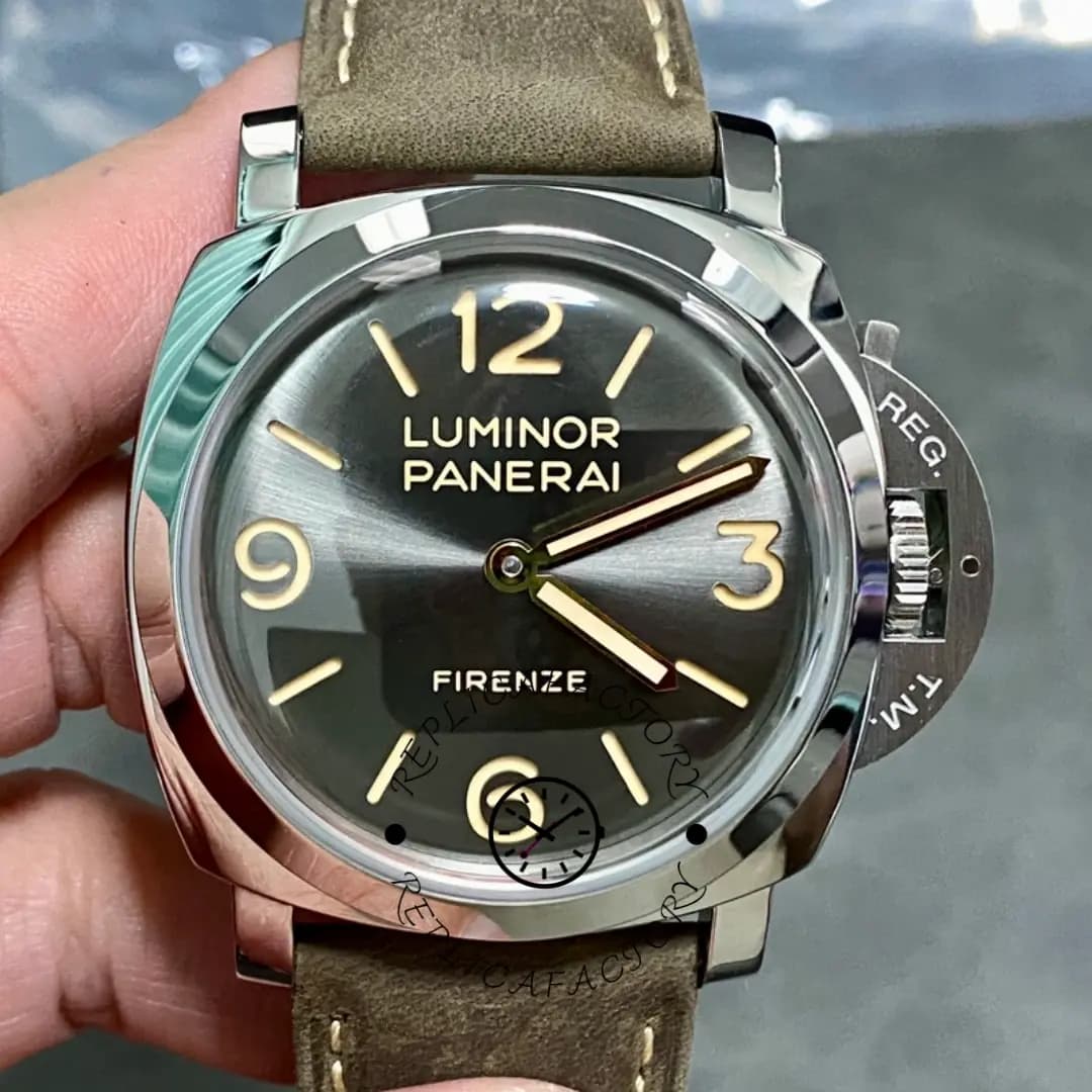 1:1 Clone Panerai Luminor 1950 3 Days Firenze PAM00605 Steel Anthracite Dial — view 1