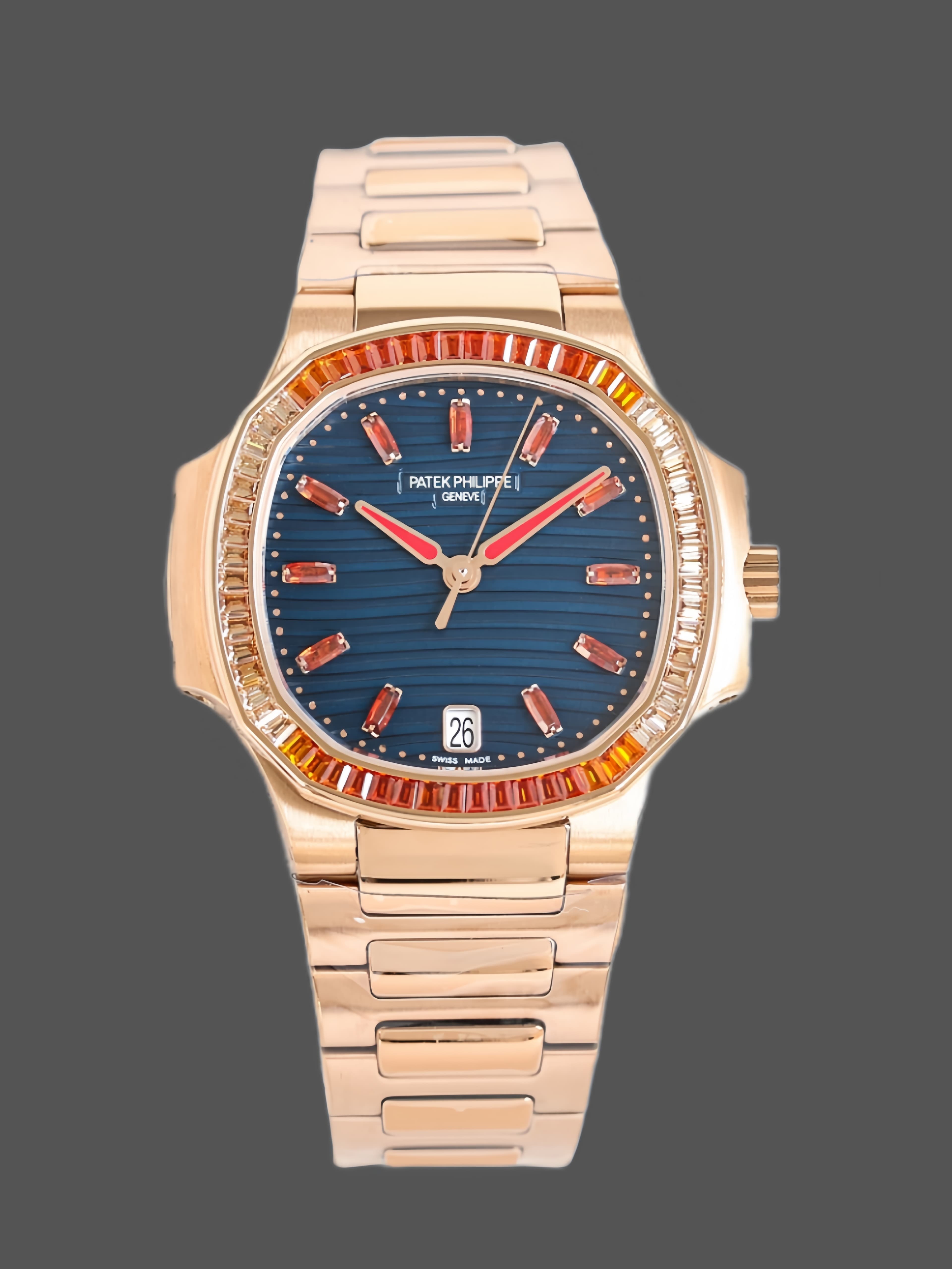 Patek Philippe Nautilus Ladies Rose Gold Blue Dial 7118 35.2mm — view 1