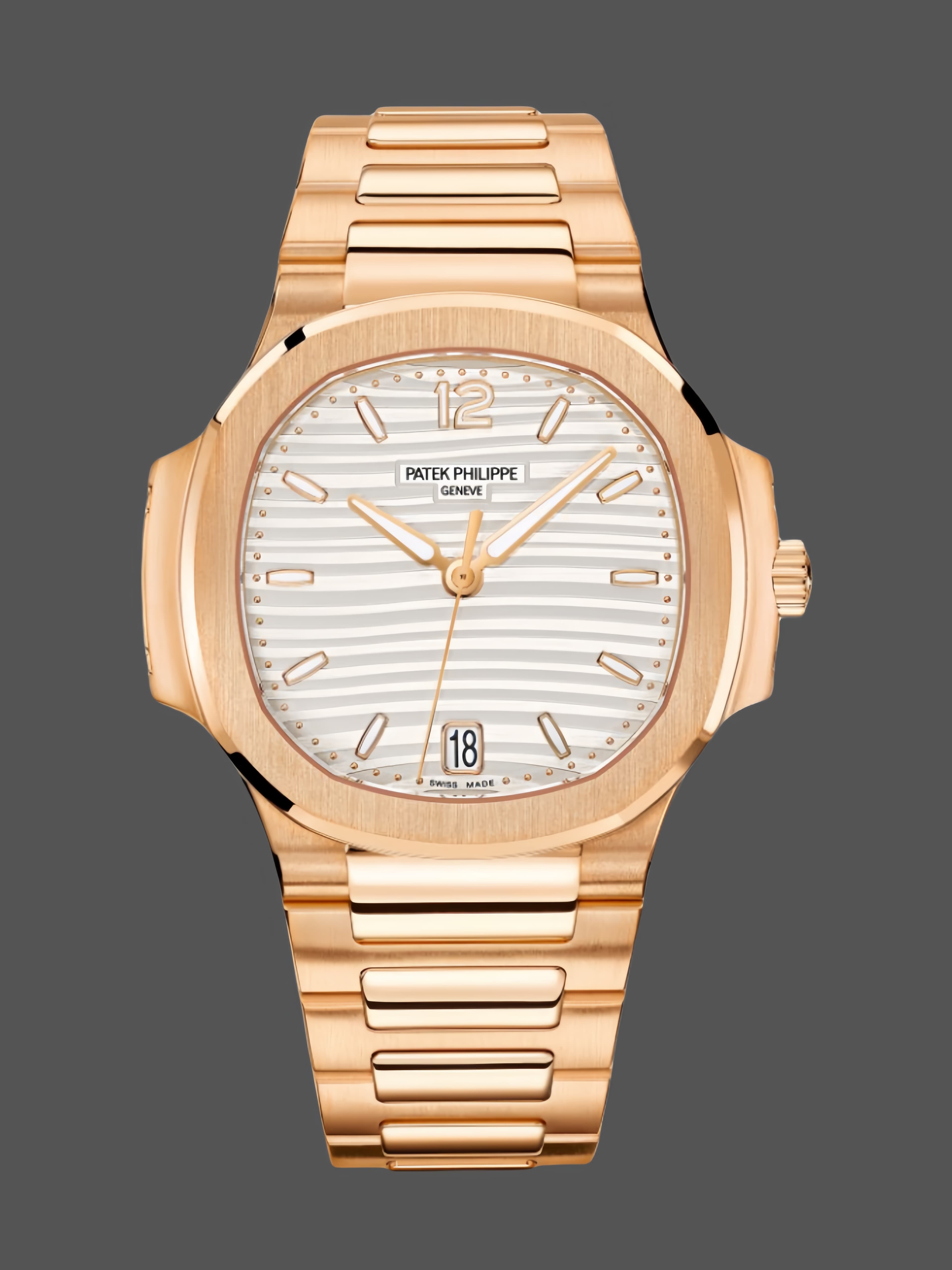 Patek Philippe Nautilus Ladies Rose Gold & Yellow Gold Silver Dial 7118 1R 001 35.2mm — view 1