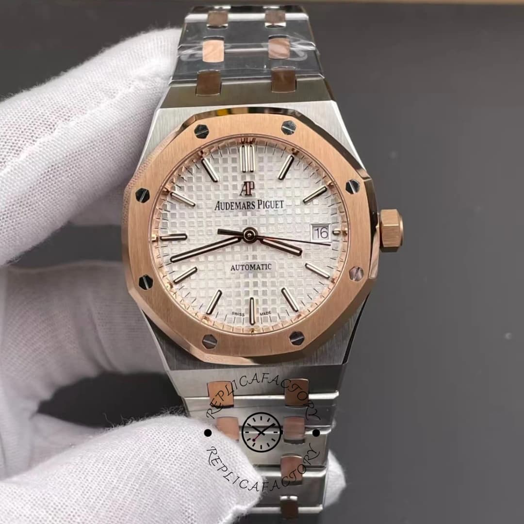 AP Royal Oak 37mm Two-Tone 15450SR.OO.1256SR.01 1:1 Clone Women's Watch — view 1