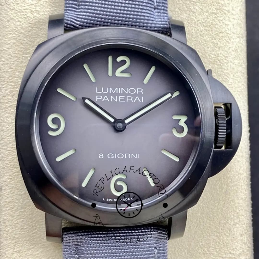Panerai PAM02121 Luminor Replica 8 Giorni Titanium Case Watch — view 1