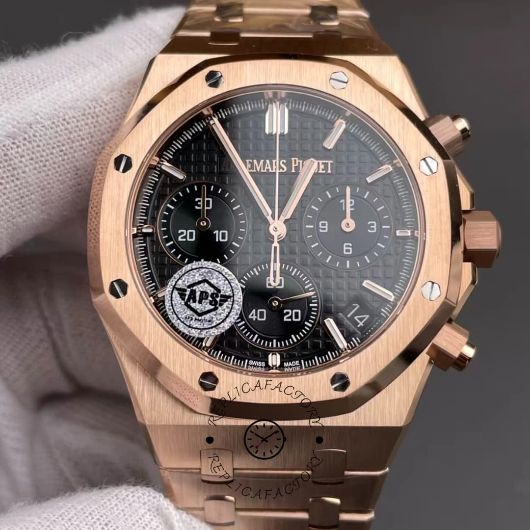 AP Royal Oak 26240OR.OO.1320OR.06 Chronograph 41 mm Black Dial 1:1 Clone — view 1