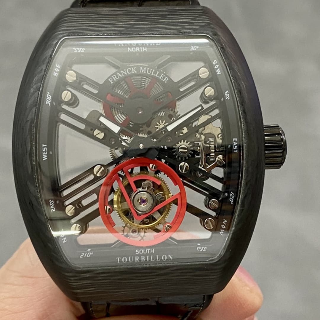 Franck Muller Skeleton V45 T SQT Black Strap 35.6mm×40.6mm — view 1