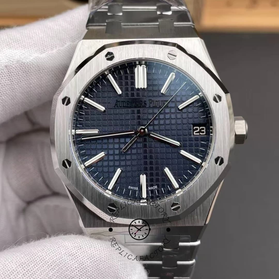 Replica AP Royal Oak Selfwinding 15510ST.OO.1320ST.01 41mm Blue Dial — view 1