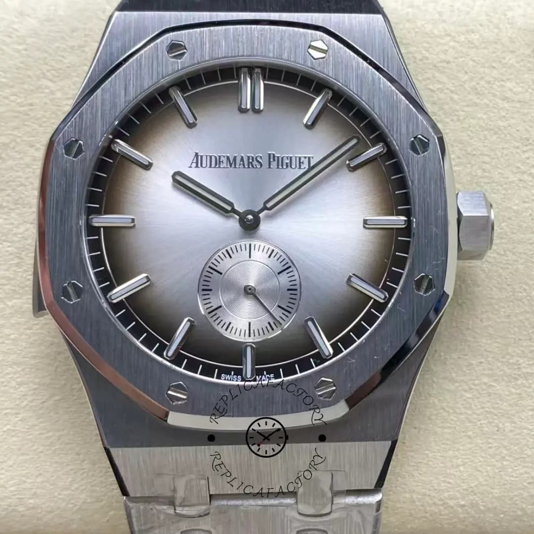 AP 1:1 Clone Royal Oak Chronograph 26591IP.OO.1252IP.01 Silver Watch — view 1