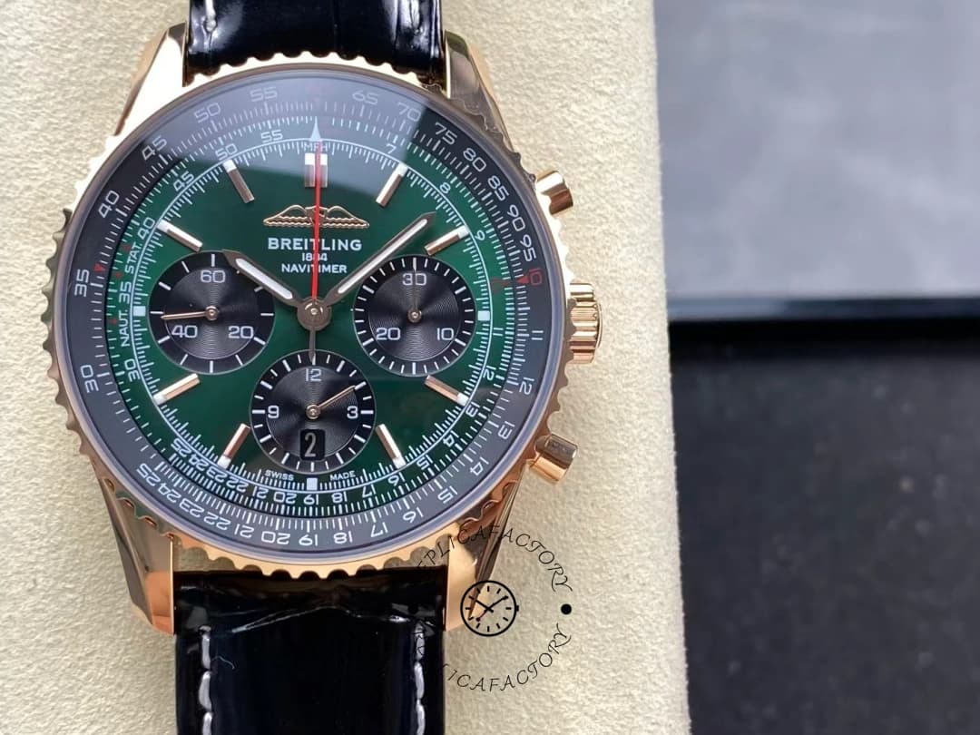 Breitling Navitimer B12 Chronograph RB0137241L1P1 41 Black Strap Replica — view 1