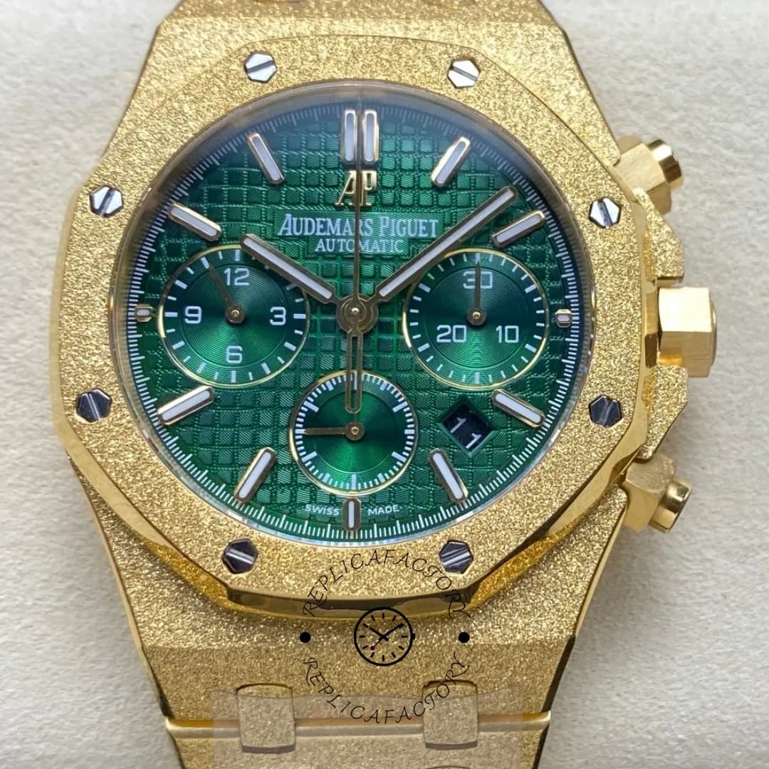 AP Royal Oak Chronograph 41 26331BA.OO.1220BA.02 Replica Frosted Gold — view 1