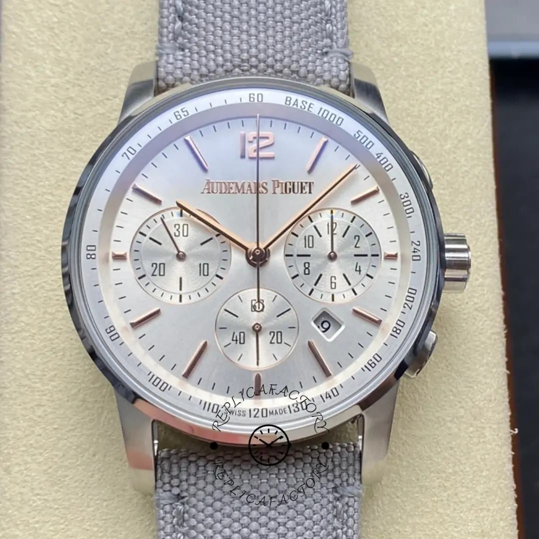 Luxury Replica AP 26393CR.OO.A009CR.01 CODE 11.59 41 Silvered Dial — view 1