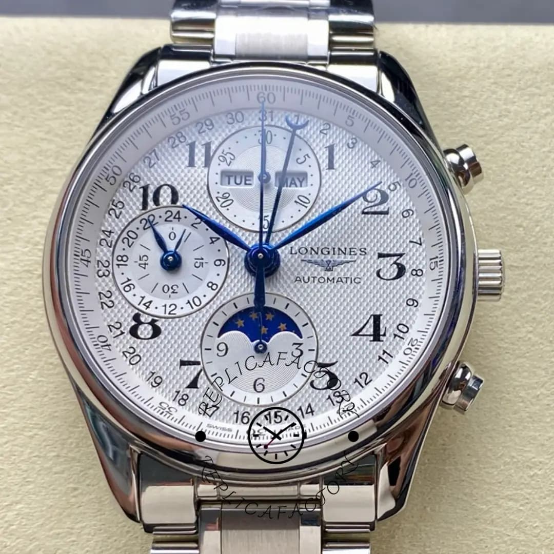 Longines Replica Master Collection L2.673.4.78.6 Complete Calendar Chronograph 40 — view 1