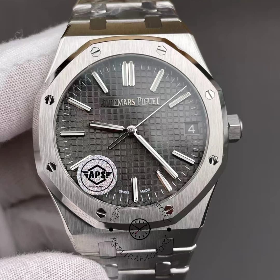 1:1 Clone AP Royal Oak 41 Gray Dial 15510ST.OO.1320ST.10 Automatic — view 1