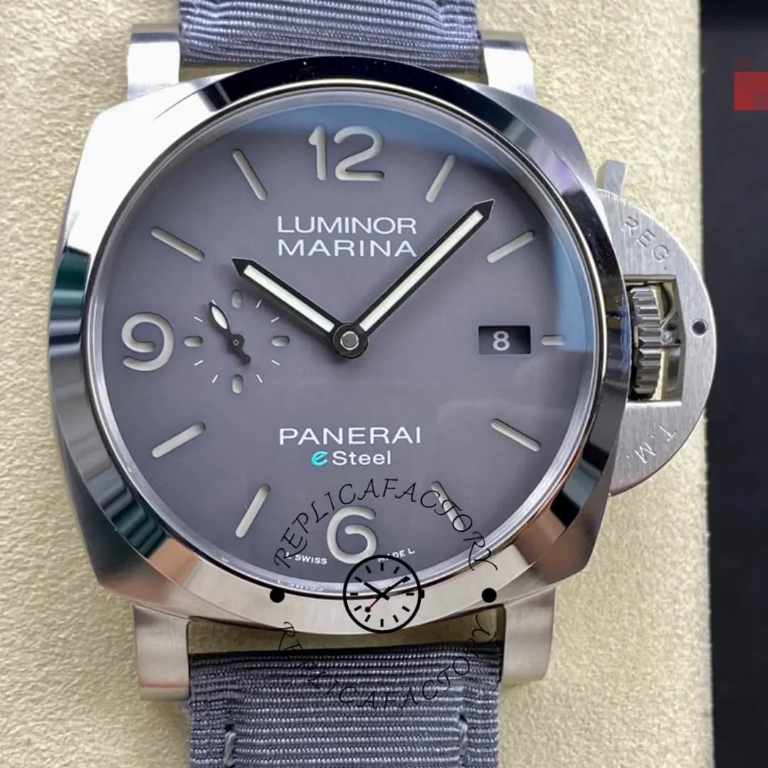Panerai Luminor Marina PAM01358 Replica eSteel 44mm Grigio Roccia Watch — view 1
