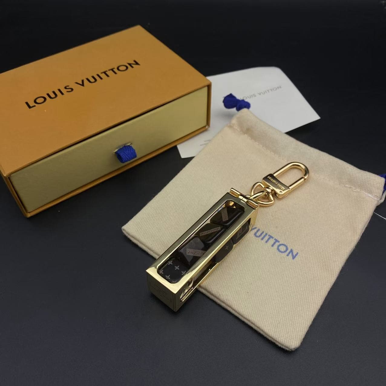Black Co-Branded Dice Keychain — view 1