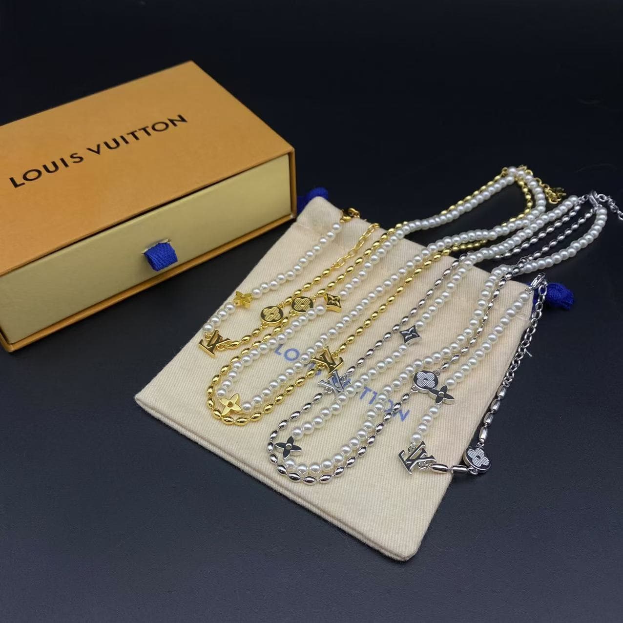 Pearl Necklace Bracelet — view 1