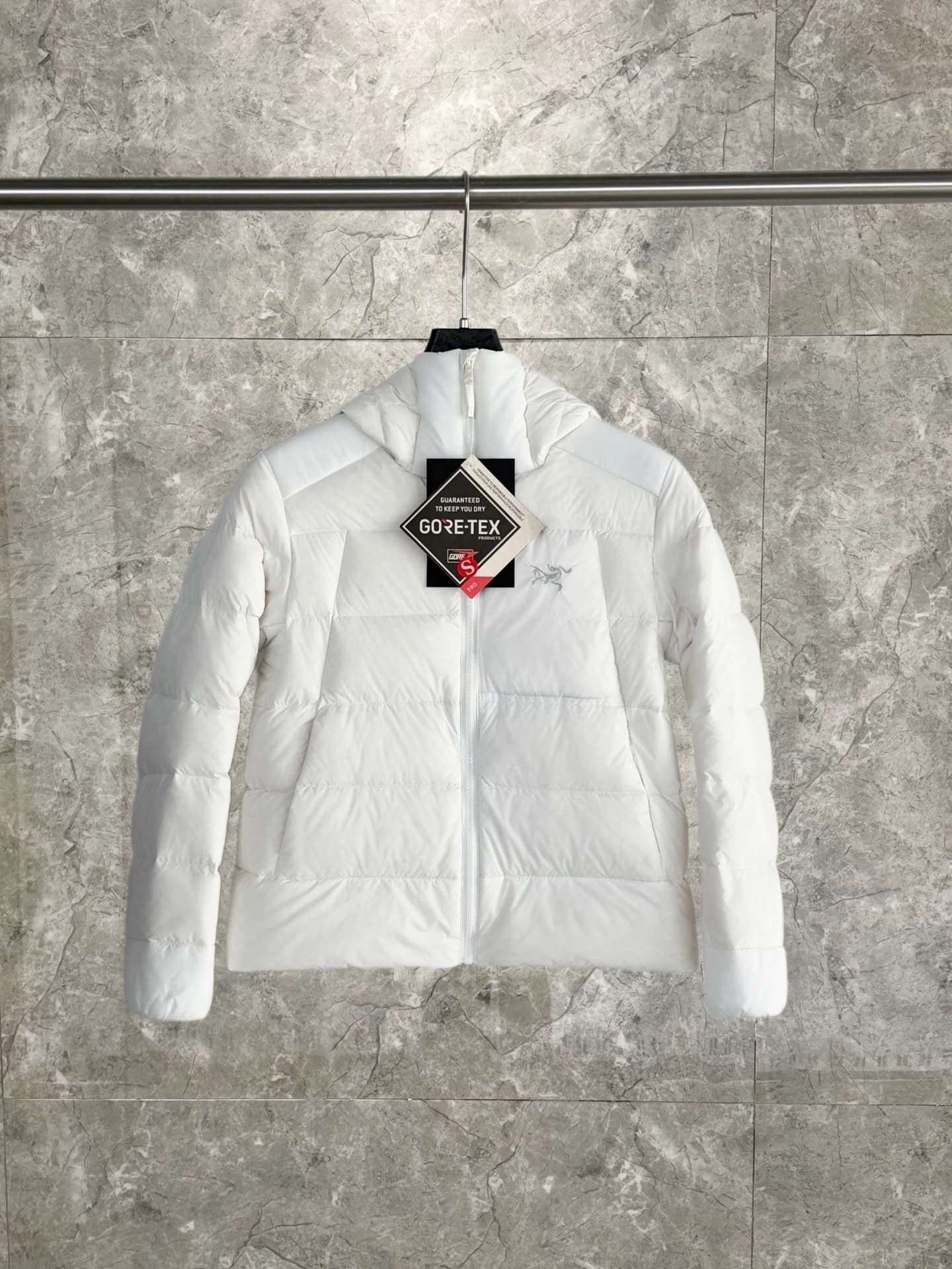 White Thorium Down Jacket — view 1