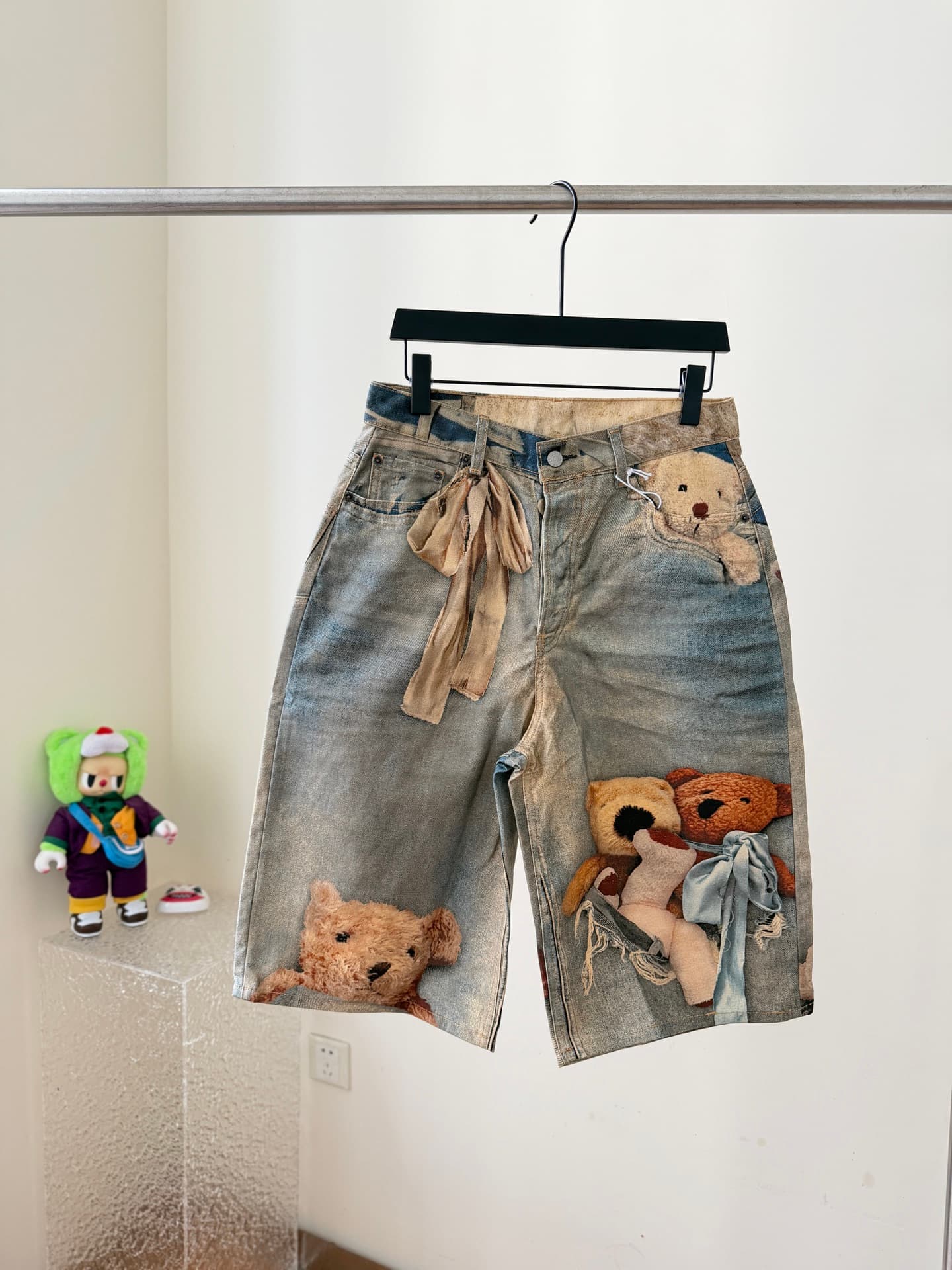 Teddy Bear Denim Shorts — view 1