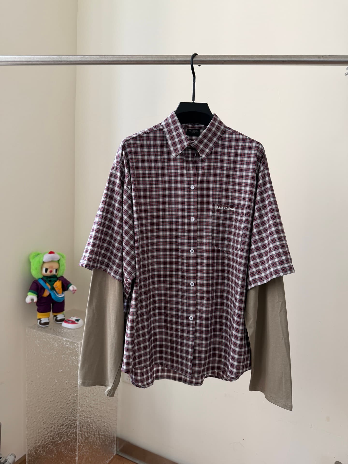 Check Panelled Shirt — view 1
