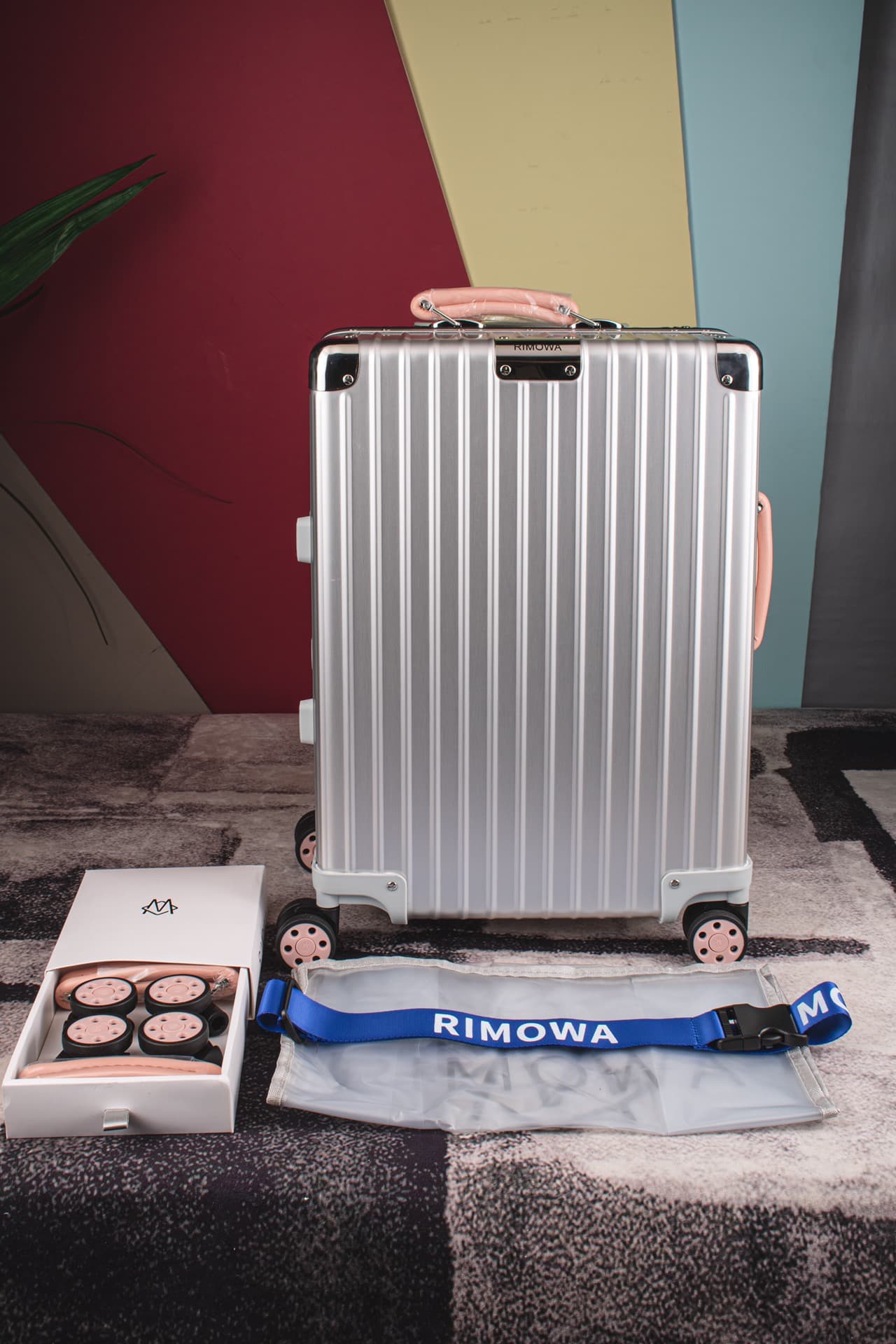 Suitcase with Colored Handles — view 1