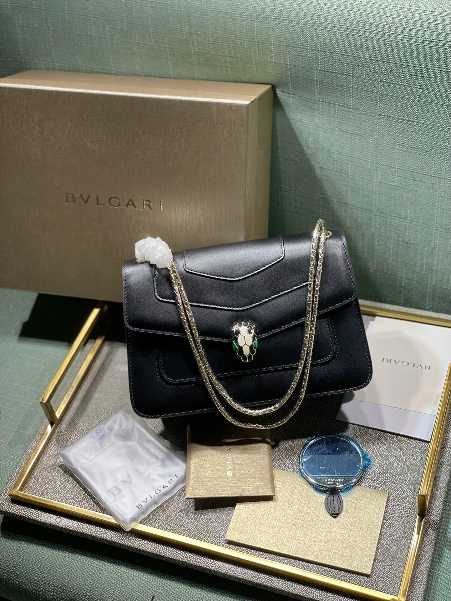 Serpenti Forever Crossbody Bag — Black — view 1